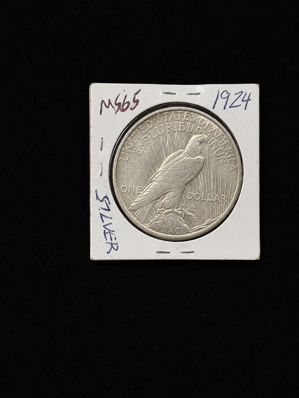 1924 MS-65 Peace Silver Dollar Short Run Series