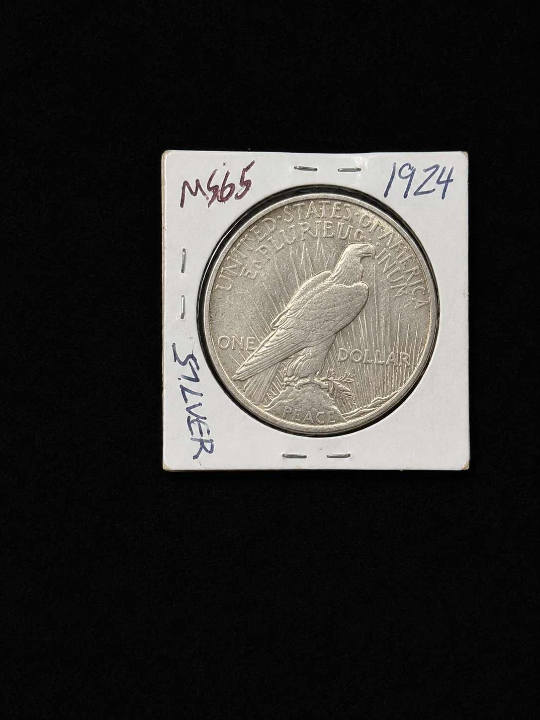 1924 MS-65 Peace Silver Dollar Short Run Series