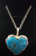 Heart-Shaped Turquoise Pendant Necklace