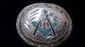 Red, Green, Turquoise and Common Metal Belt Buckle