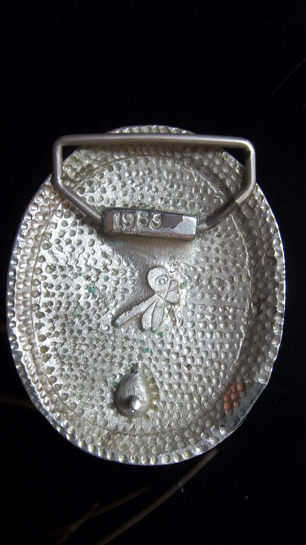 Red, Green, Turquoise and Common Metal Belt Buckle