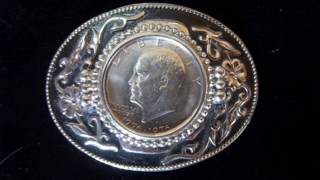 Bicentennial Silver Dollar Belt Buckle