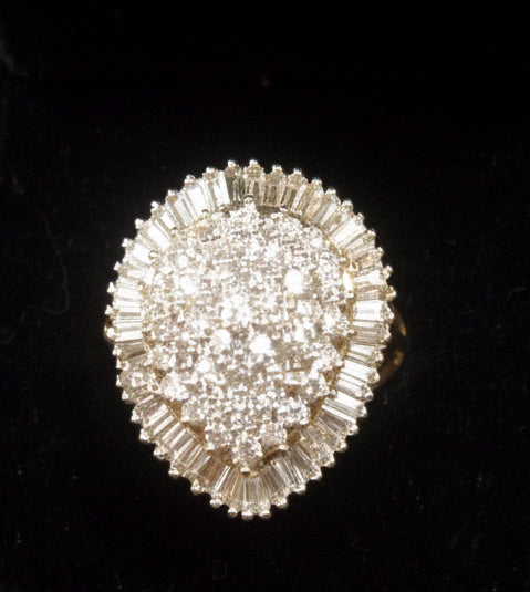 14 Karat Yellow Gold Ring with a 3.25 Carat Diamond (Size 7)