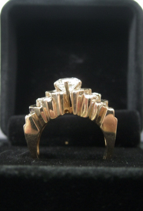 14 Karat Yellow Gold Ring with 2.59 Carat Diamond