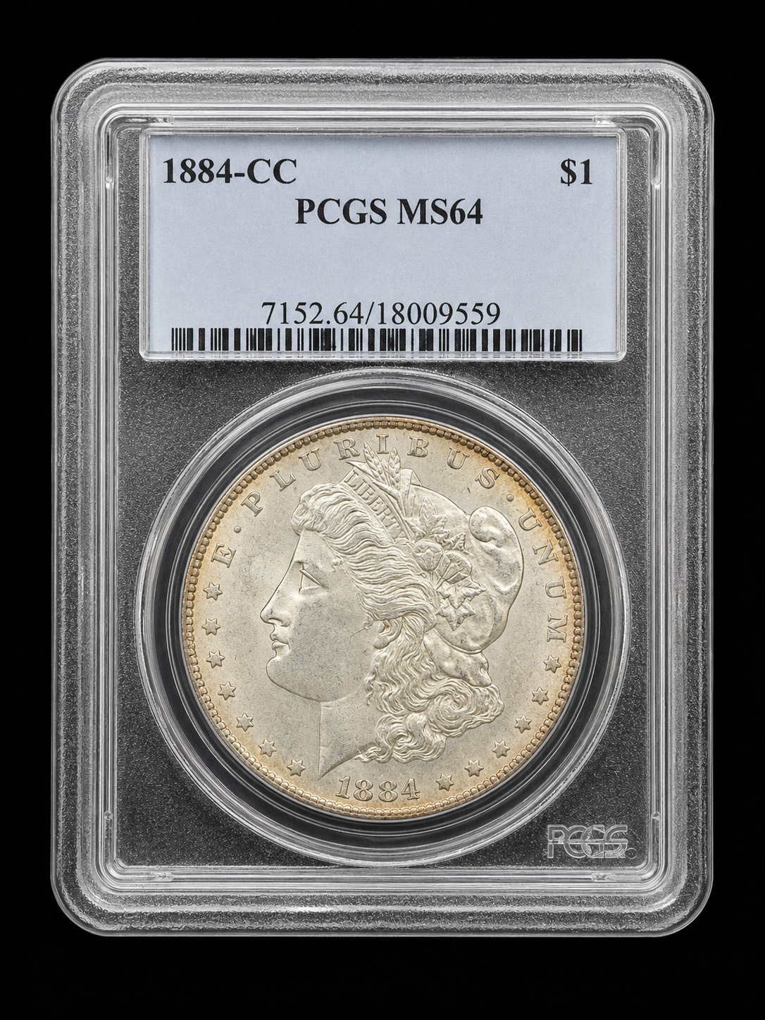 1884-CC MS64 Rare Morgan Dollar with Toning