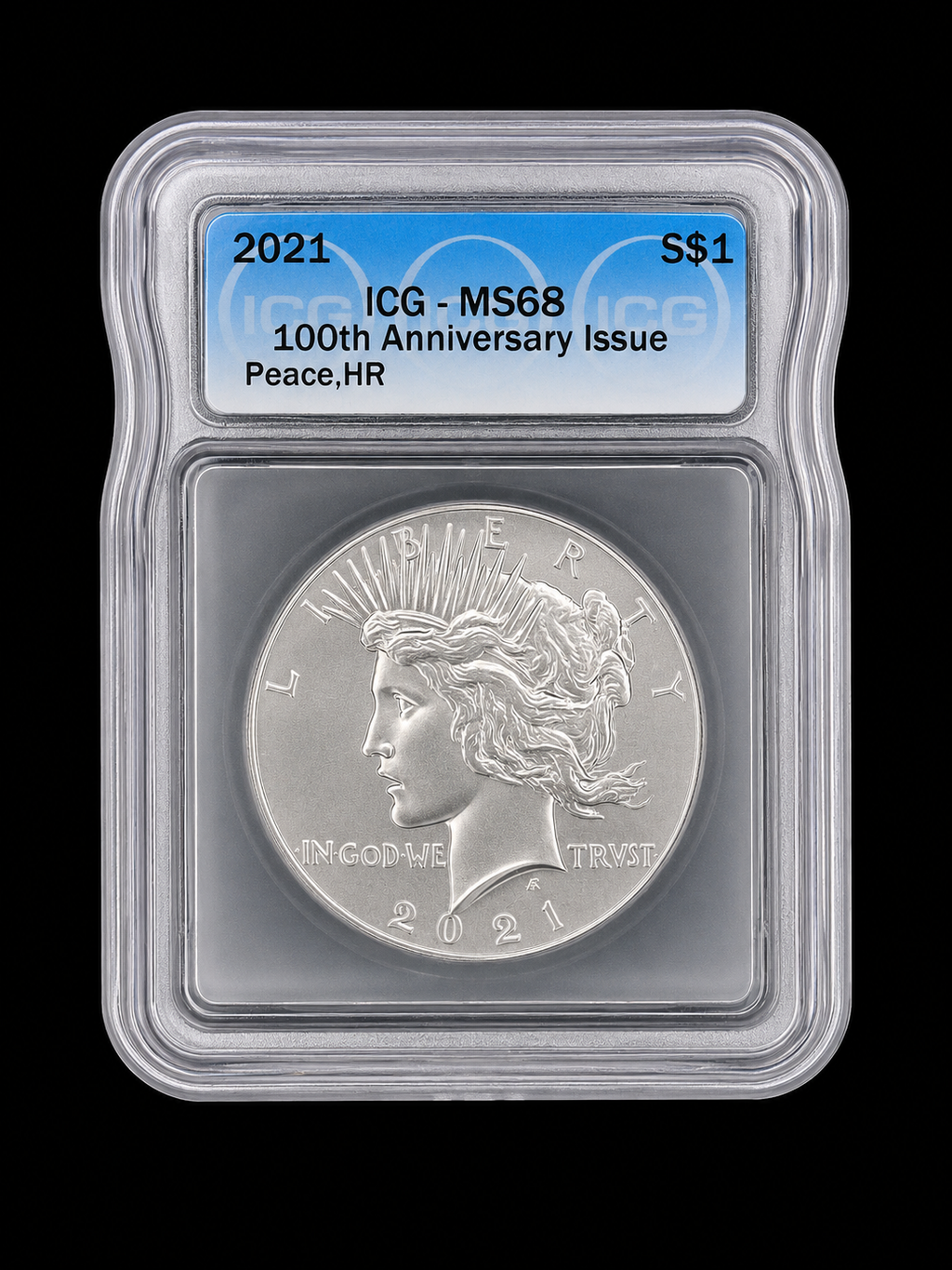 2021 ICG-MS68 100th Anniversary Issue Peace Dollar