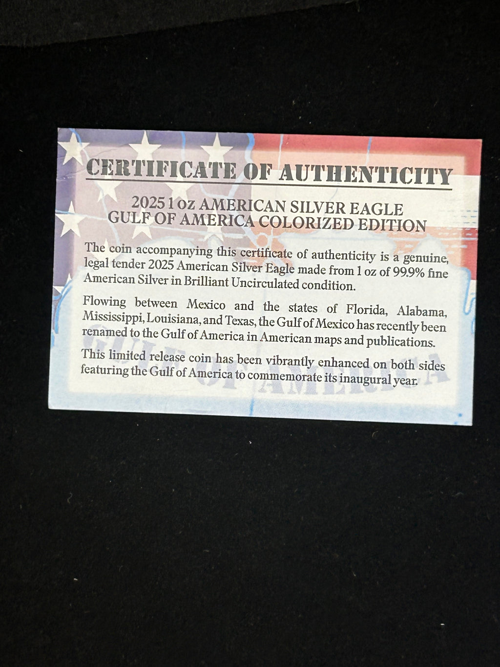 2025 American Silver Eagle Gulf of America Edition