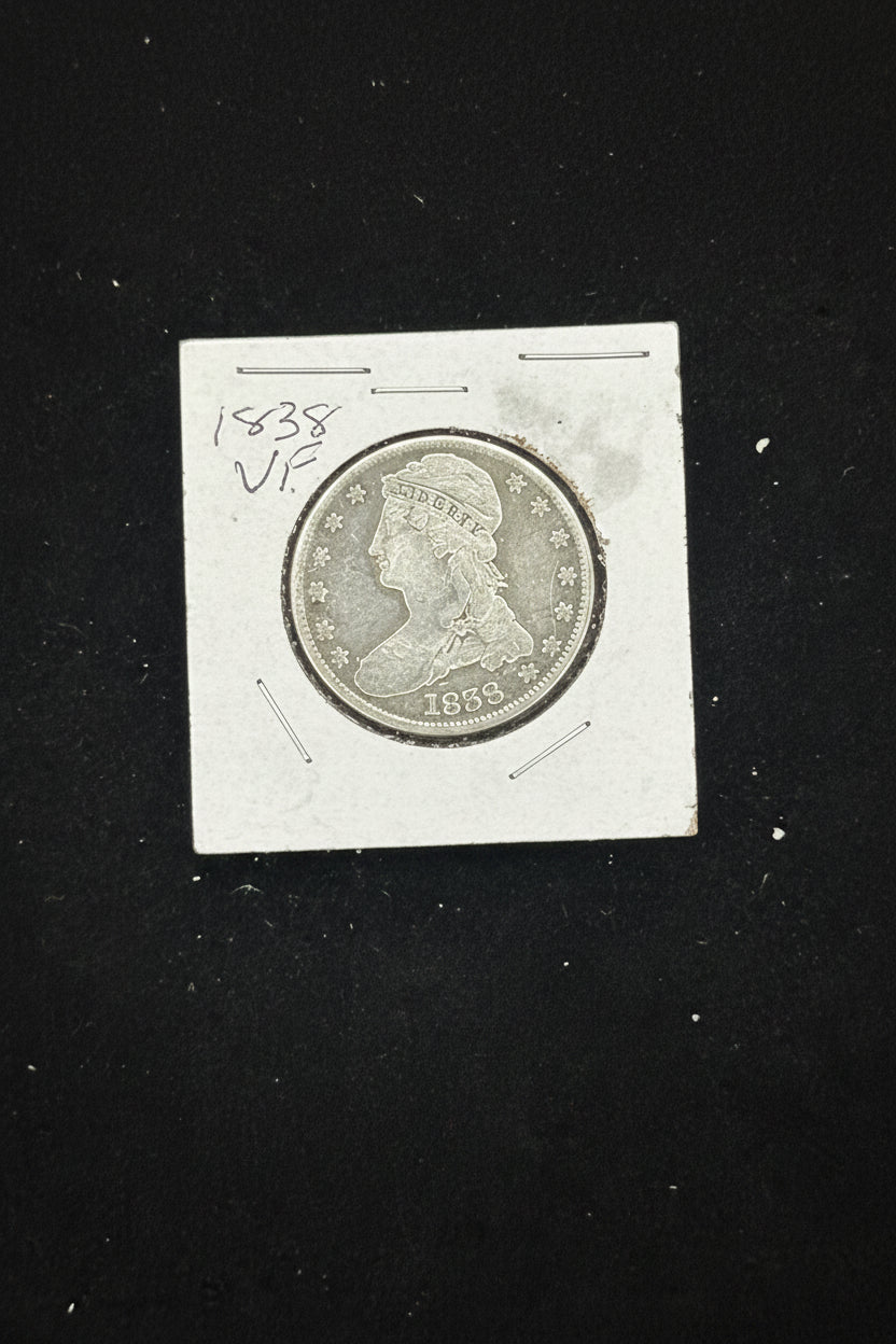 1838 VF Liberty Capped Bust Half Dollar