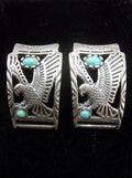 Silver and Turquoise Eagle Cuffs