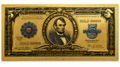 24 Karat Gold Banknote Abraham Lincoln $5 Bill