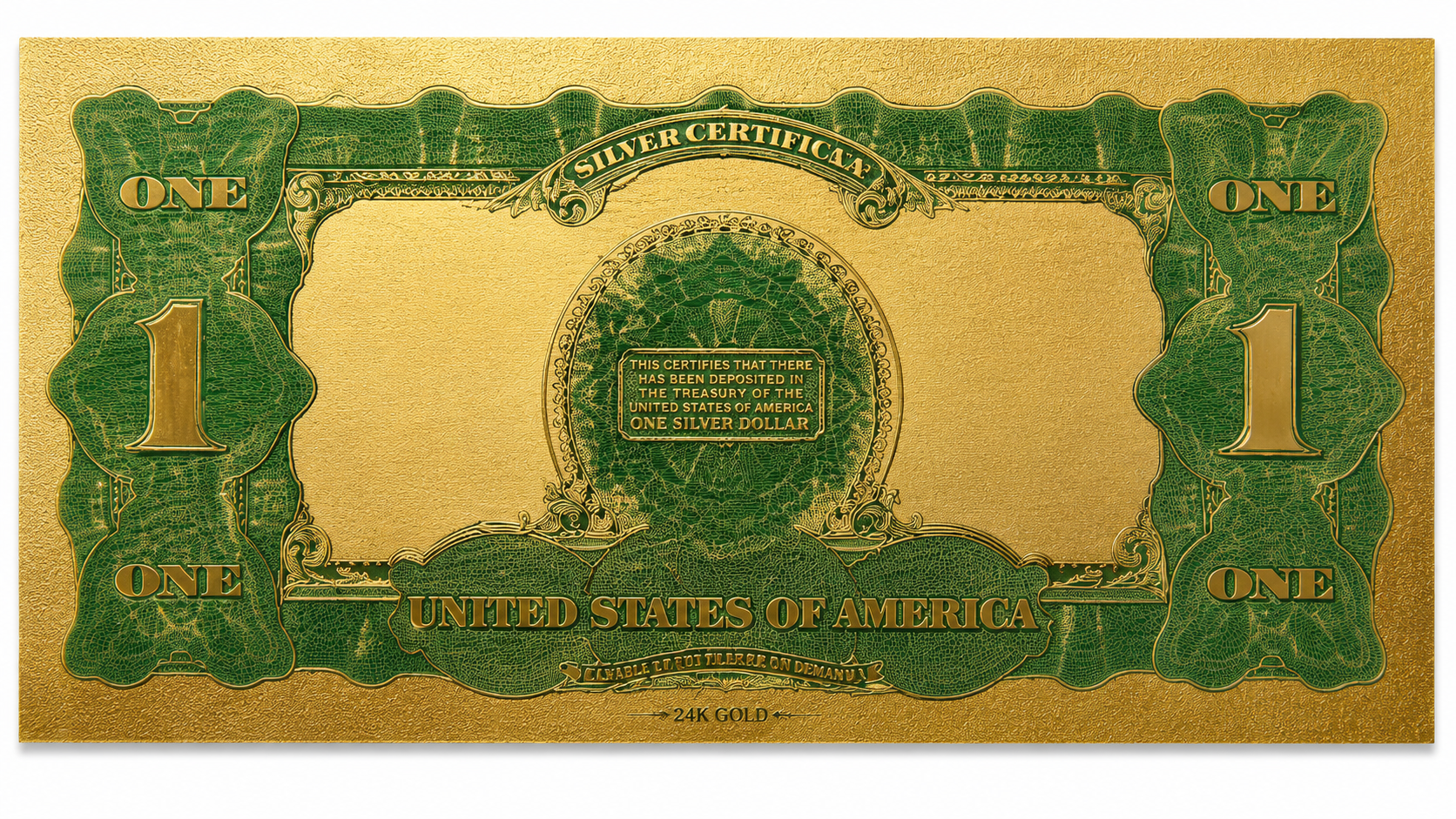 24 Karat Gold Banknote $1 Bill