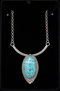 Long Turquoise and Silver Necklace