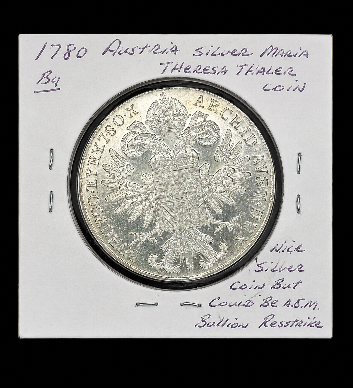 1781 Australian Silver BU Maria Theresa